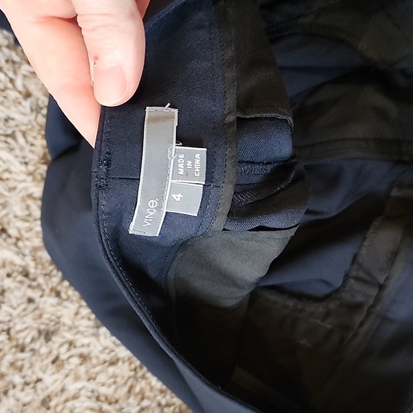 Vince Womens Navy Gray Tailored Pants Size 4 - Picture 2 of 6